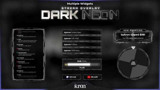 Dark Neon Animated Widgets