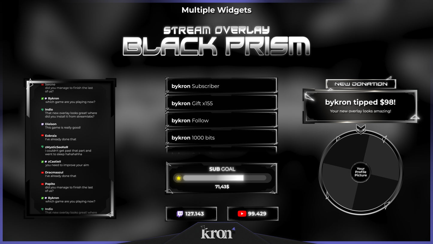 Black Prism Animated Widgets