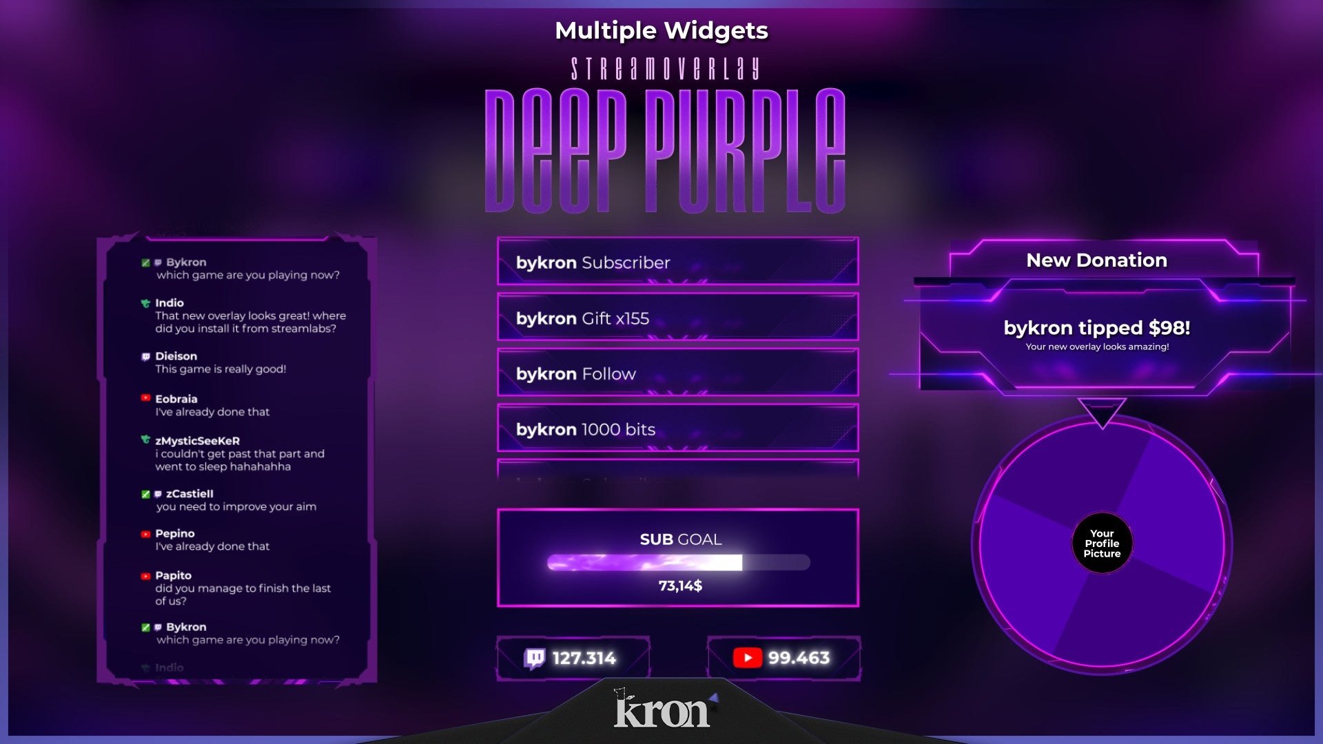Deep Purple Animated Widgets