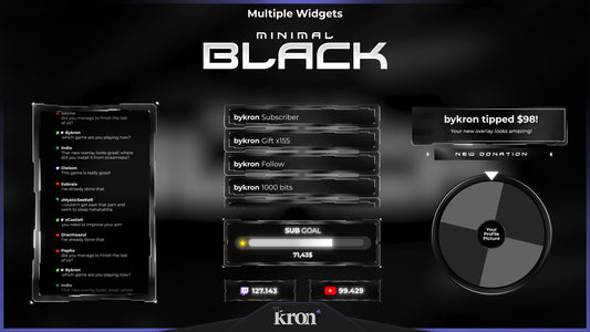 Minimal Black Animated Widgets
