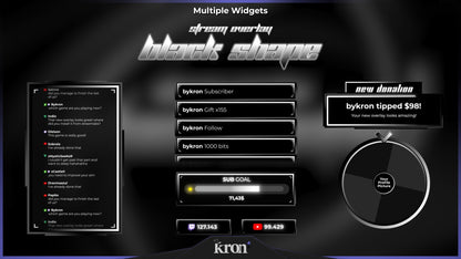 Black Shape Animated Widgets