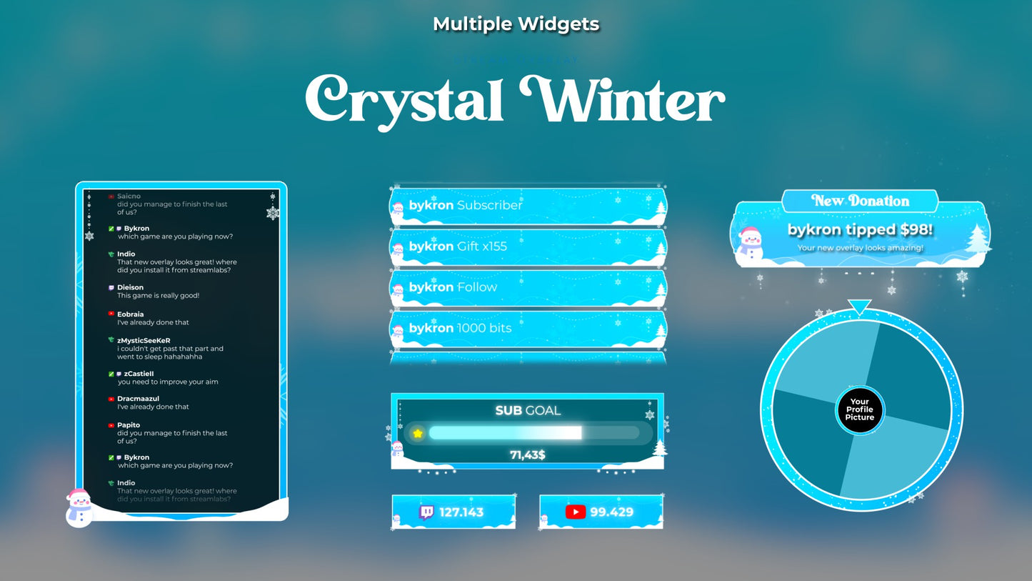 Crystal Winter Widgets Animados