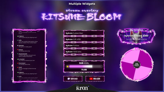 Kitsune Bloom Animated Widgets