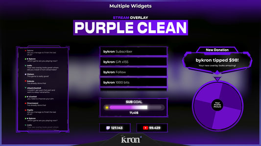 Purple Clean Animated Widgets