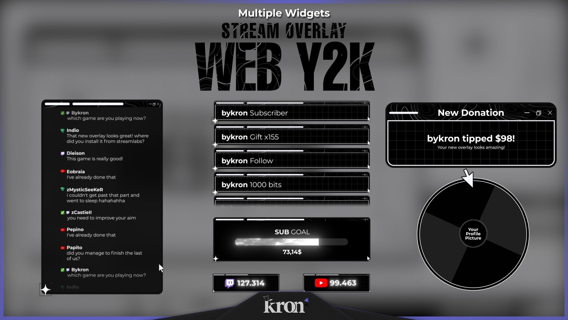 Web Y2K Animated Widgets