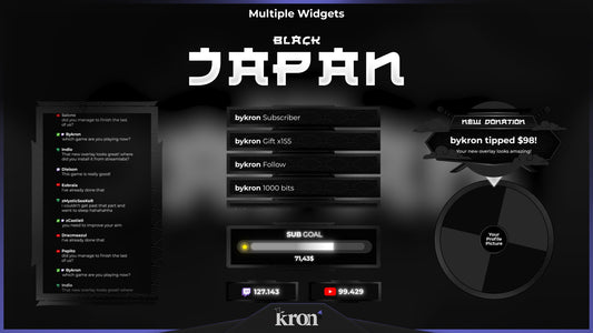 Black Japan Animated Widgets