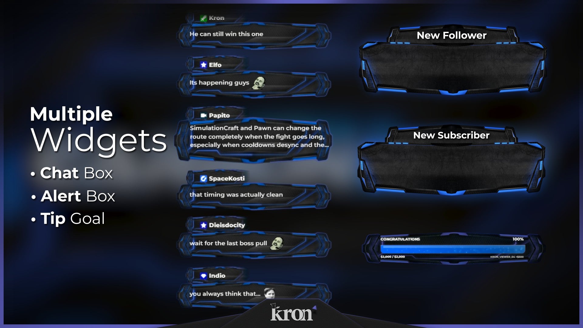 Carbon Blue Animated Widgets