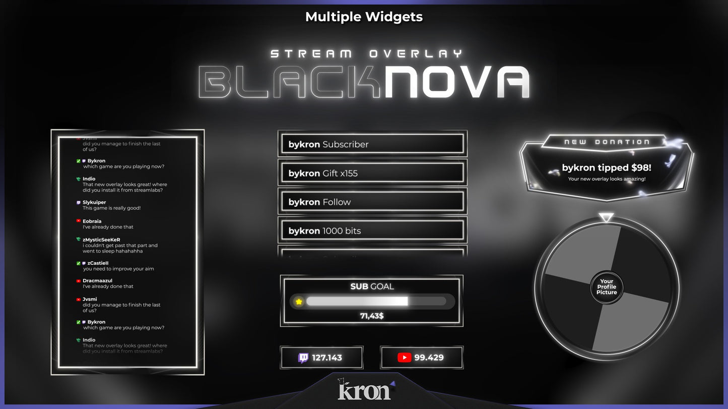Black Nova Widgets Animados