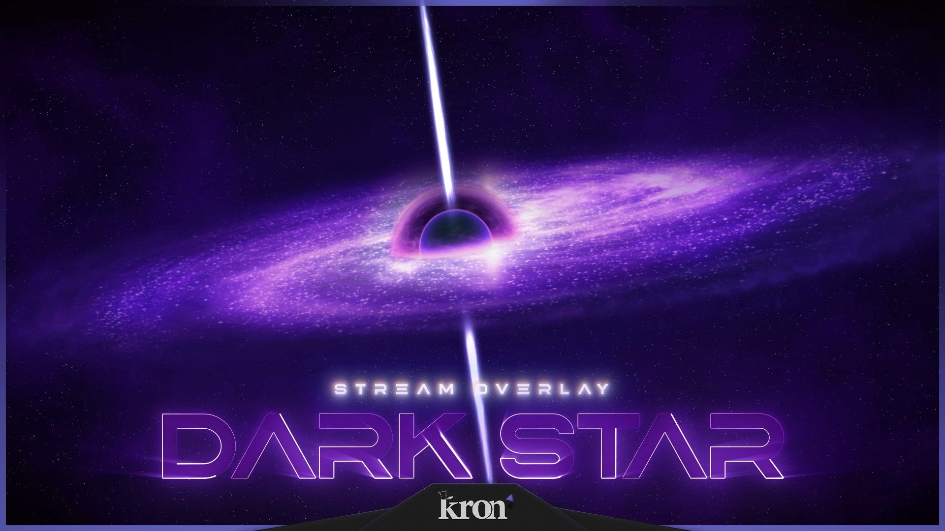 Dark Star Stream Overlay for Twitch - Animated Purple Black Hole Cosmic Space Galaxy Package with Alerts and Widgets | byKron