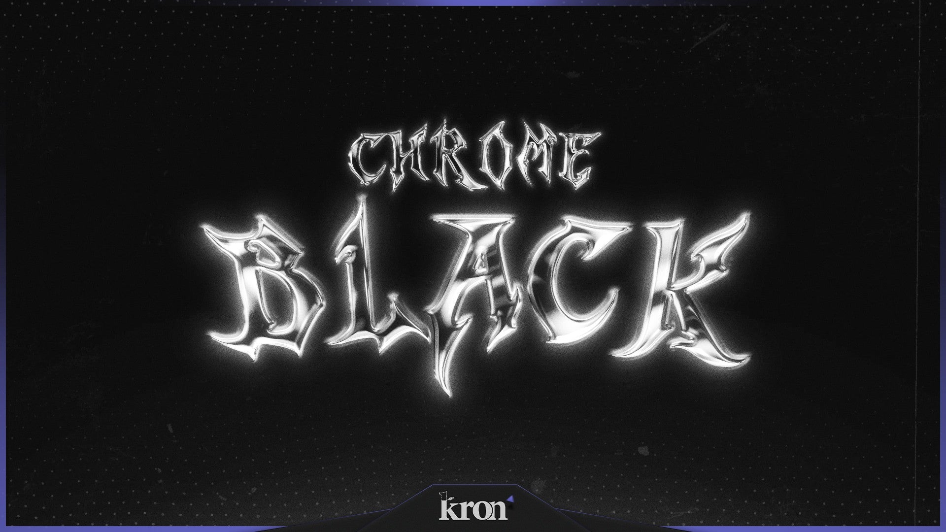 Chrome Black Stream Overlay for Twitch - Animated Chrome Letters Dark Edgy Minimalist Package with Alerts and Widgets | byKron