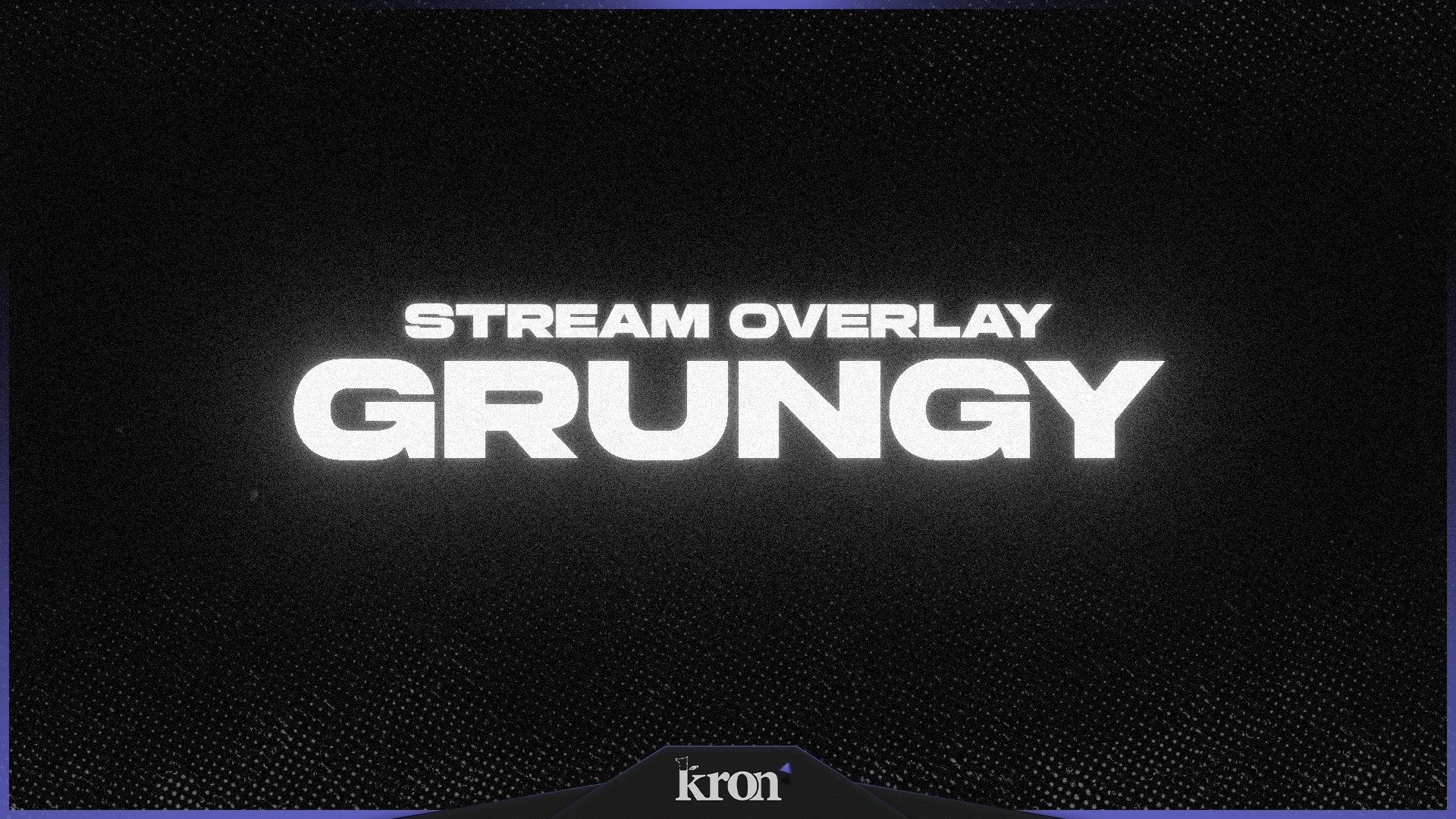 Grungy Stream Overlay for Twitch - Animated Black White Raw Minimalist Edgy Package with Alerts and Widgets | byKron