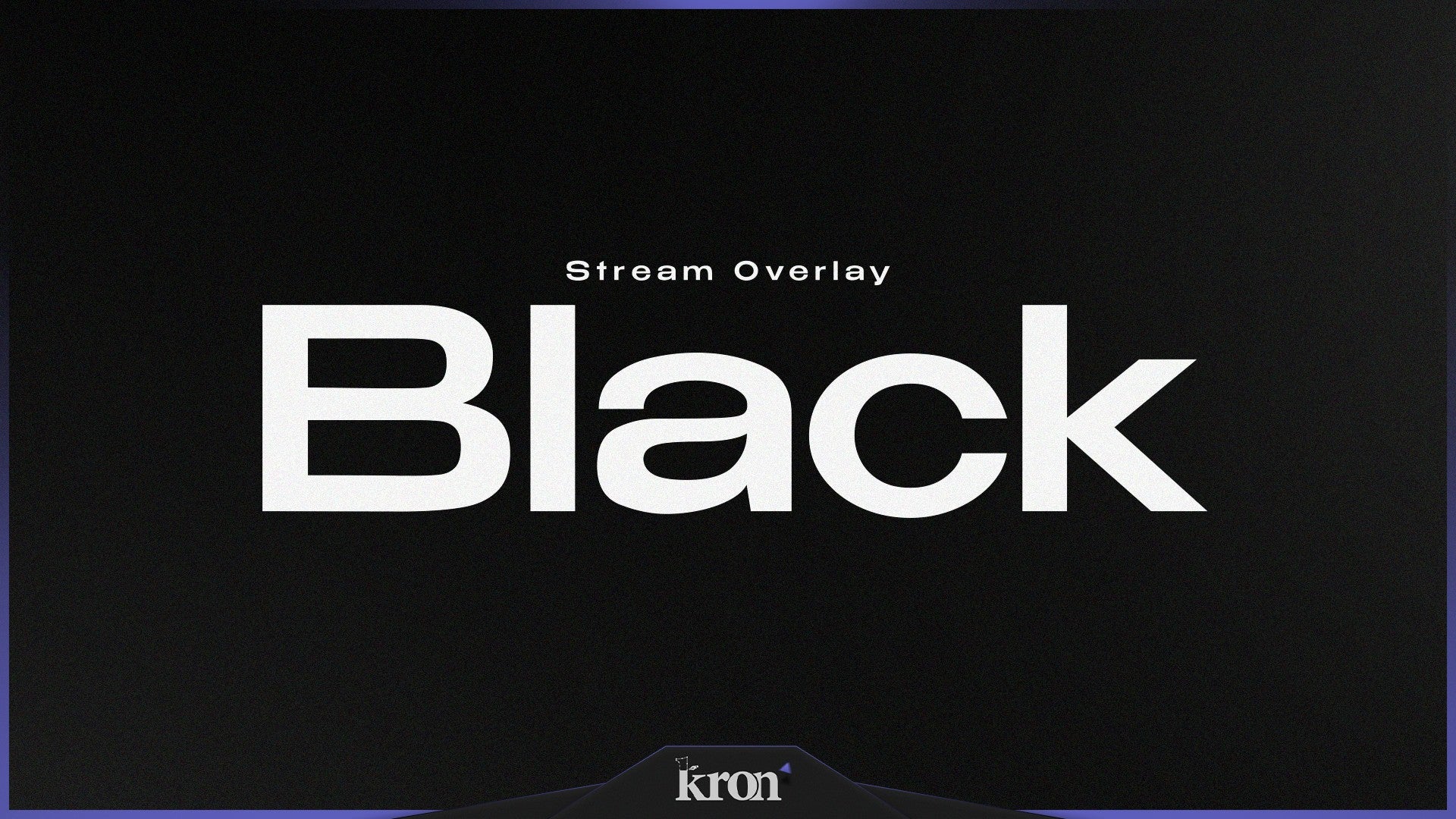 Black Stream Overlay for Twitch - Animated Clean Black White Minimalist Elegant Package with Alerts and Widgets | byKron