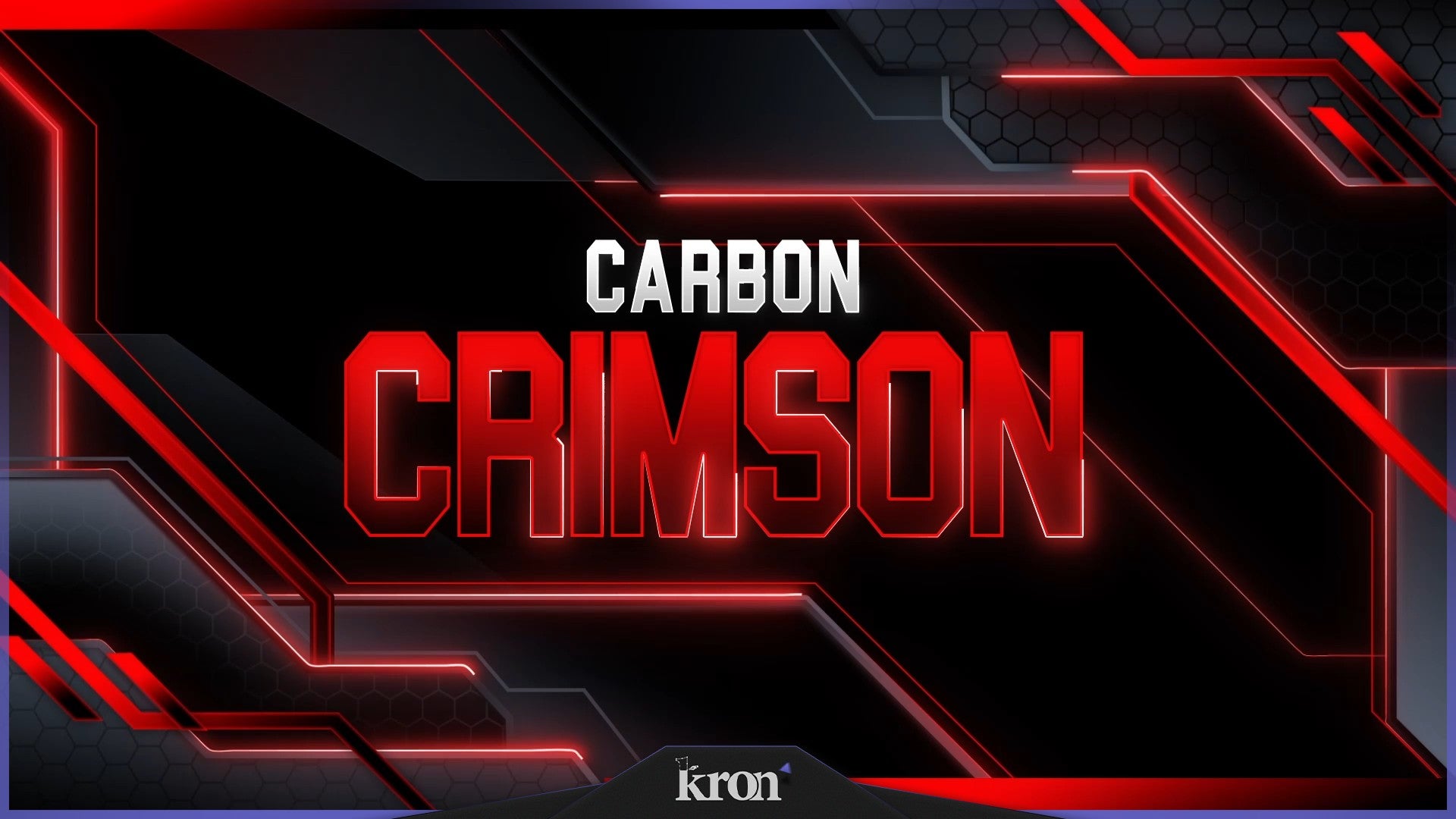 Carbon Crimson Stream Overlay for Twitch - Animated Carbon Red Neon Futuristic Package with Alerts and Widgets | byKron