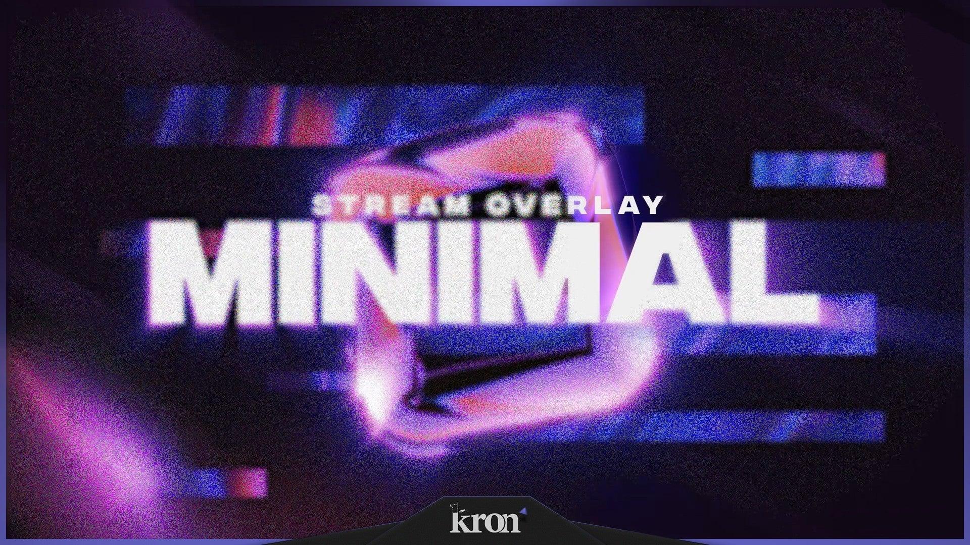 Minimal Stream Overlay for Twitch - Animated Clean Lines Futuristic Minimalist Synthwave Package with Alerts and Widgets | byKron