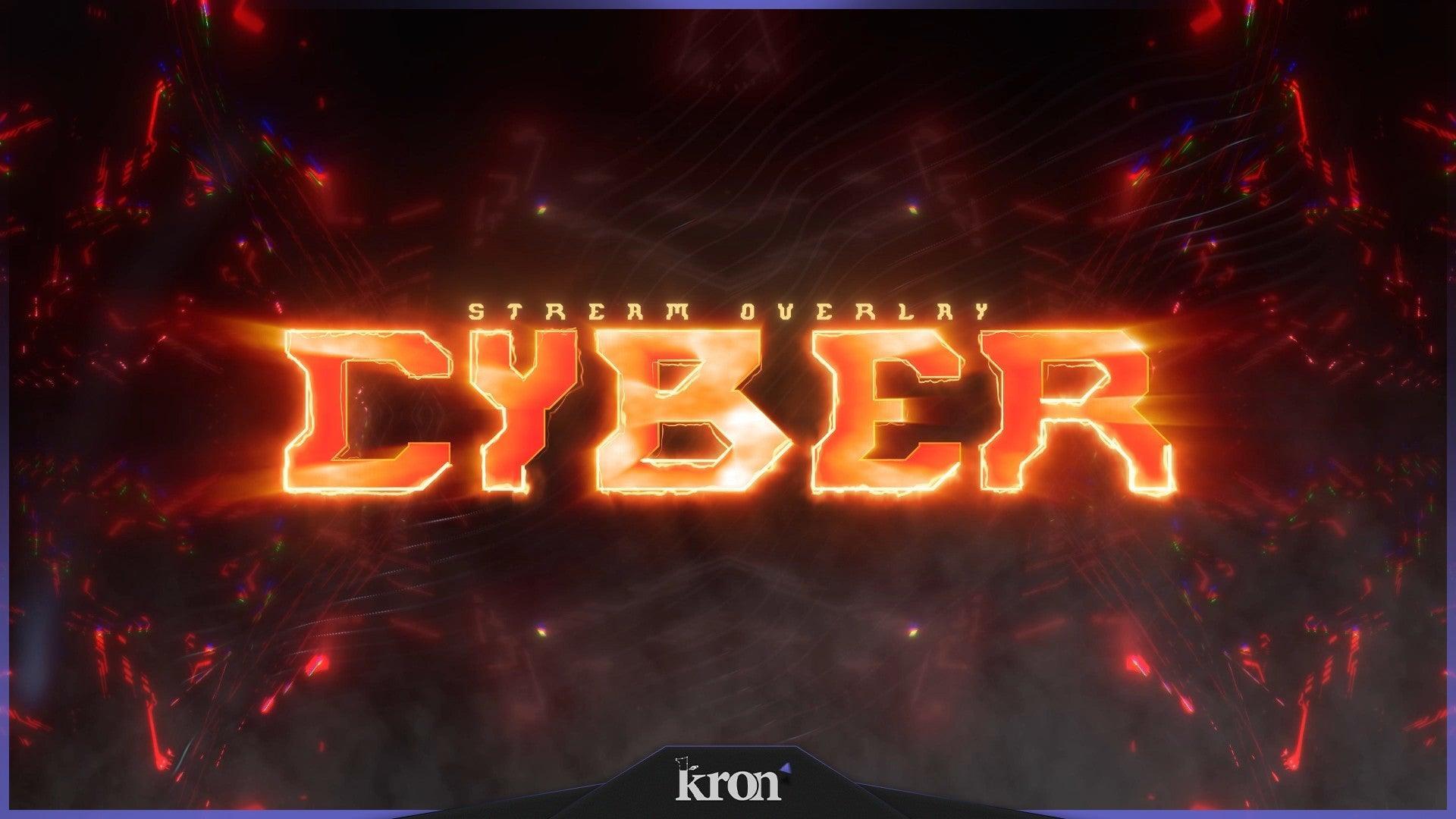 Cyber War Stream Overlay for Twitch - Animated Gray Red Cyber Combat Futuristic Package with Alerts and Widgets | byKron