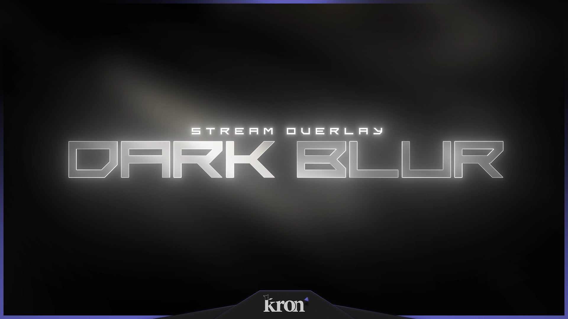Dark Blur Stream Overlay for Twitch - Animated Blurred Dark Glow Minimalist Synthwave Package with Alerts and Widgets | byKron