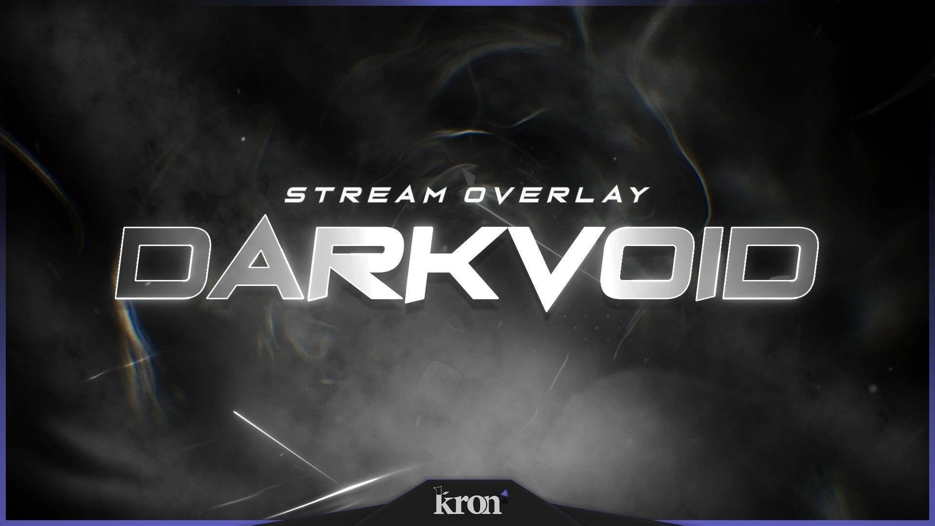 Dark Void Animated Alerts for Twitch - Animated Black Metallic Space Void Synthwave Overlay Alerts Pack | byKron