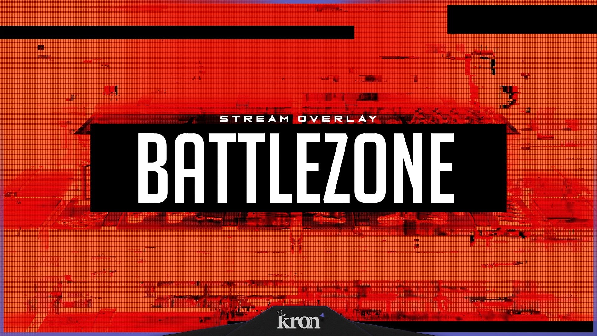 Battlezone Stream Overlay for Twitch - Animated Red Glitch Military Battlefield FPS Package with Alerts and Widgets | byKron