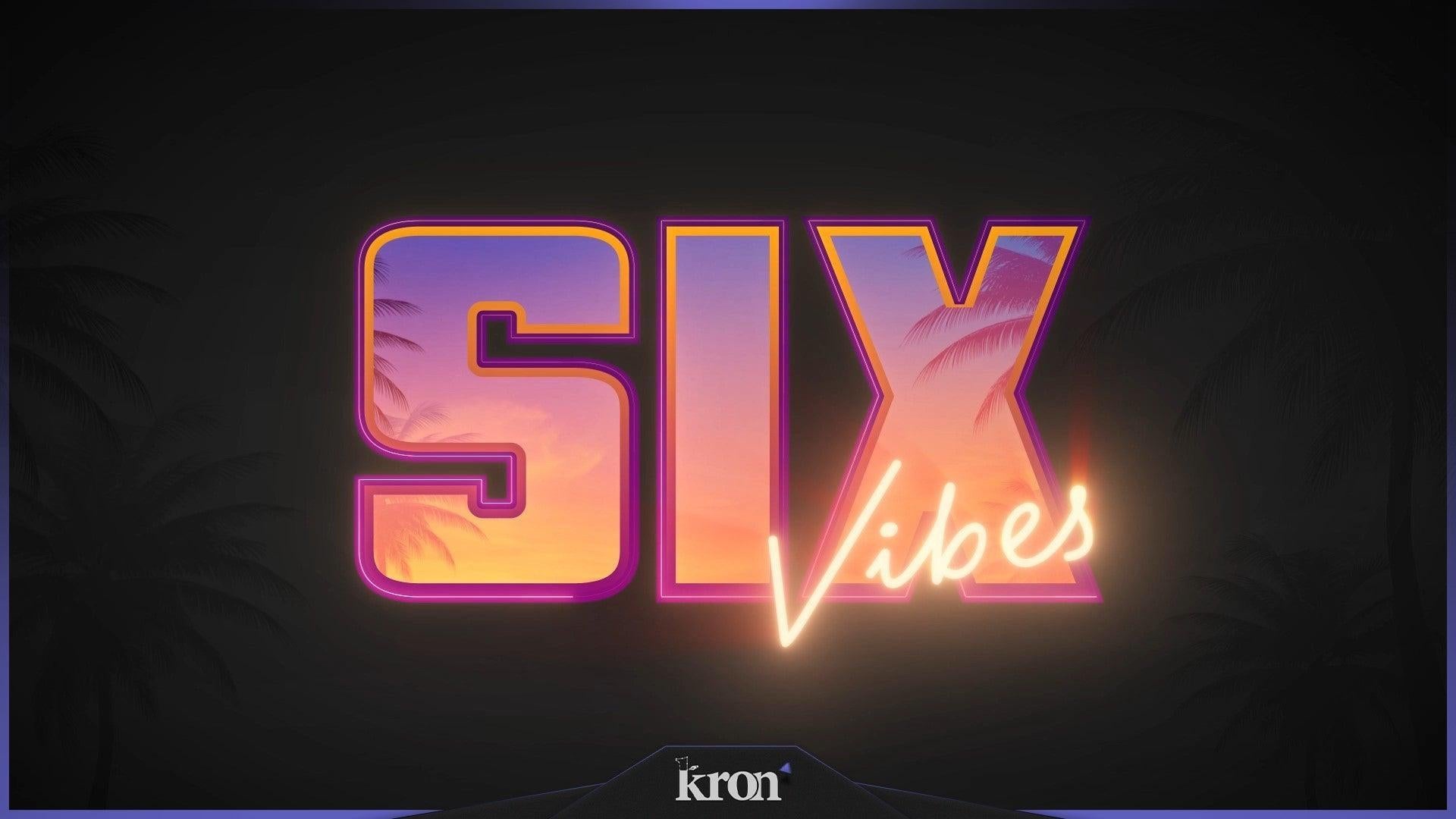 GTA VI Six Vibes Stream Overlay for Twitch - Animated Neon Tropical GTA Urban Retro Package with Alerts and Widgets | byKron