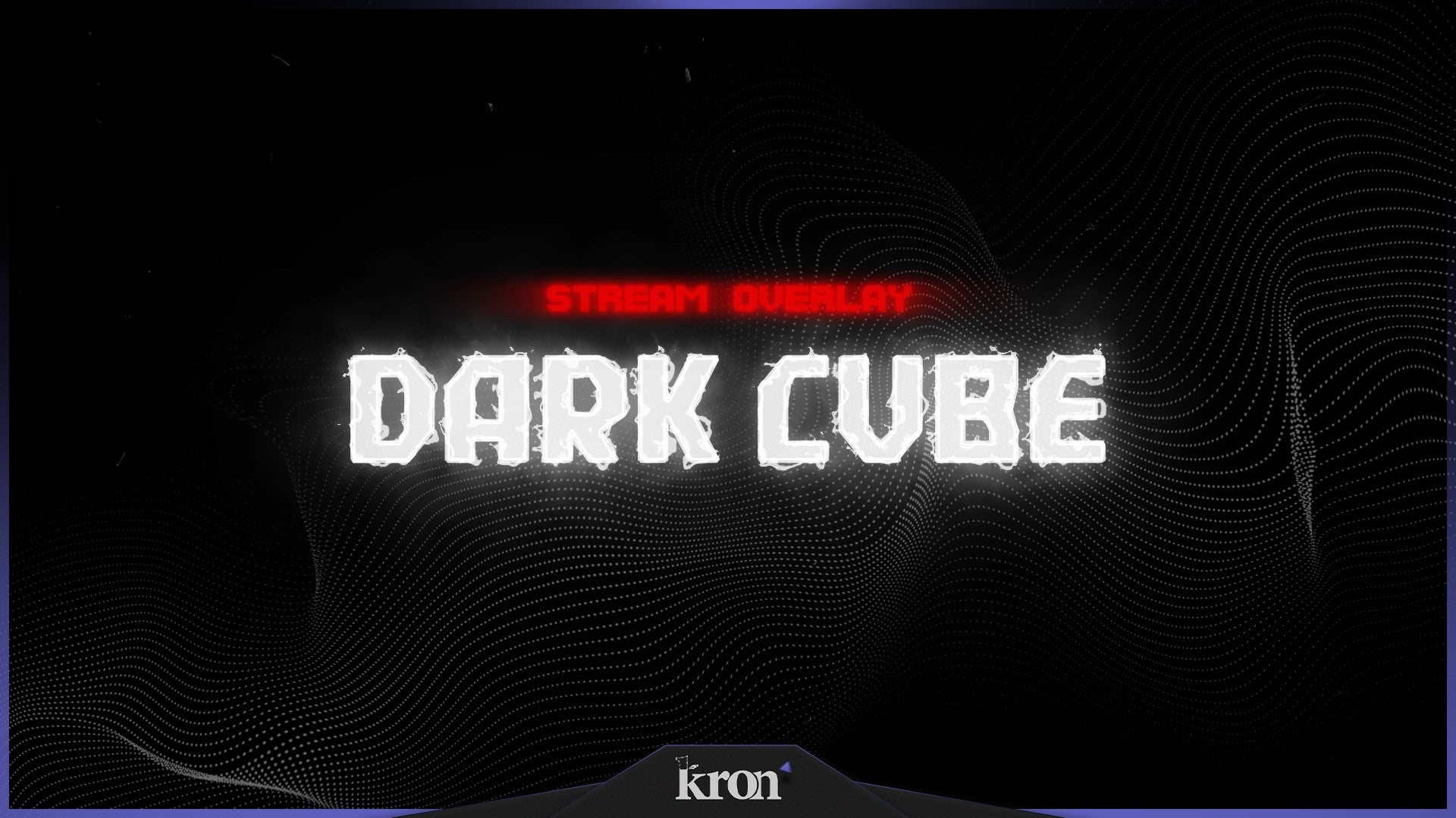 Dark Cube Stream Overlay for Twitch - Animated Black Neon Red Cyberpunk Minimalist Package with Alerts and Widgets | byKron