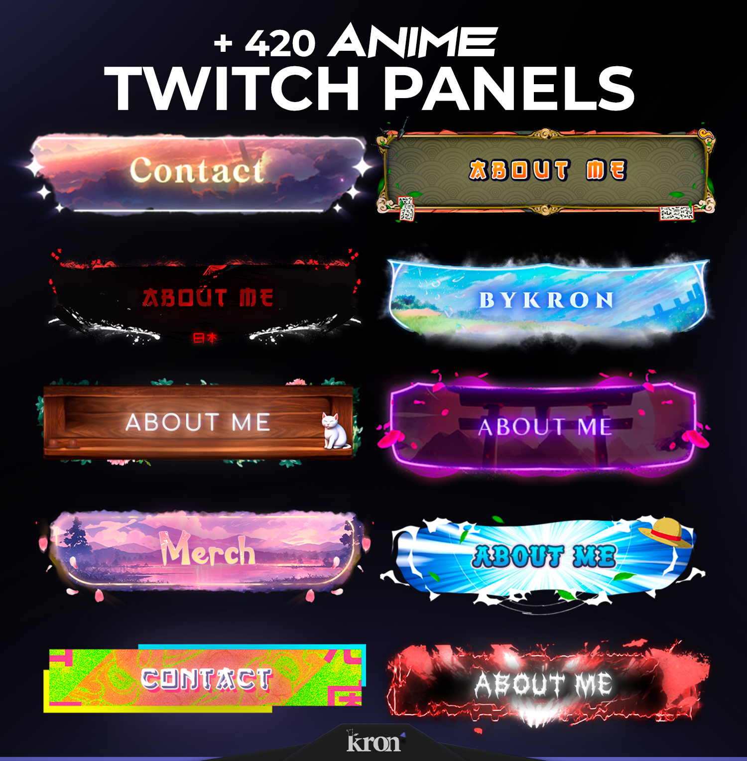 Anime Twitch Panels