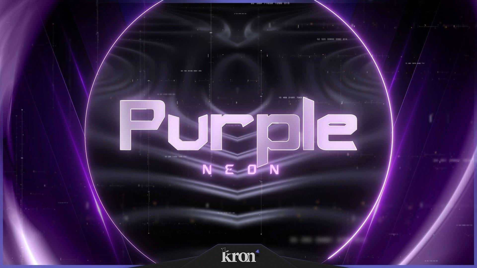 Purple Neon Stream Overlay for Twitch - Animated Purple Neon Dark Cyber Synthwave Package with Alerts and Widgets | byKron