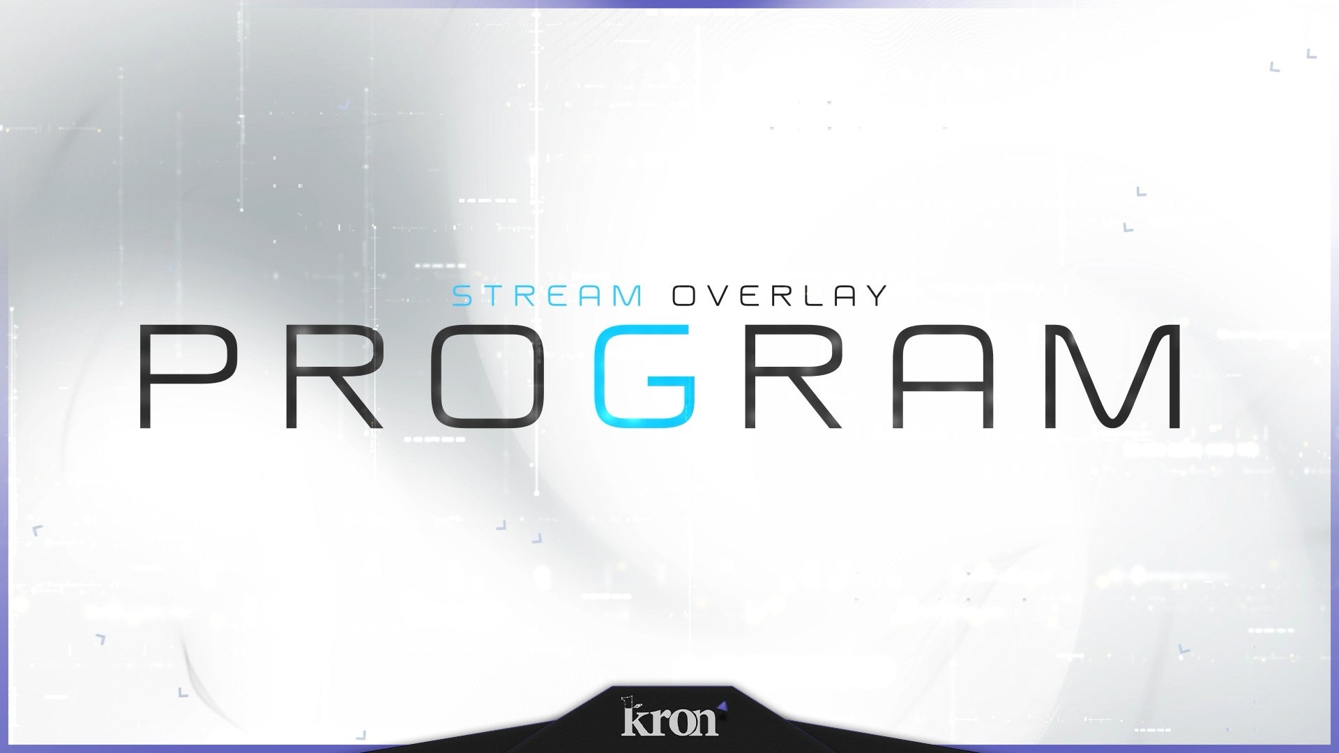 Program Stream Overlay for Twitch - Animated Blue Futuristic Minimalist Package with Alerts and Widgets | byKron
