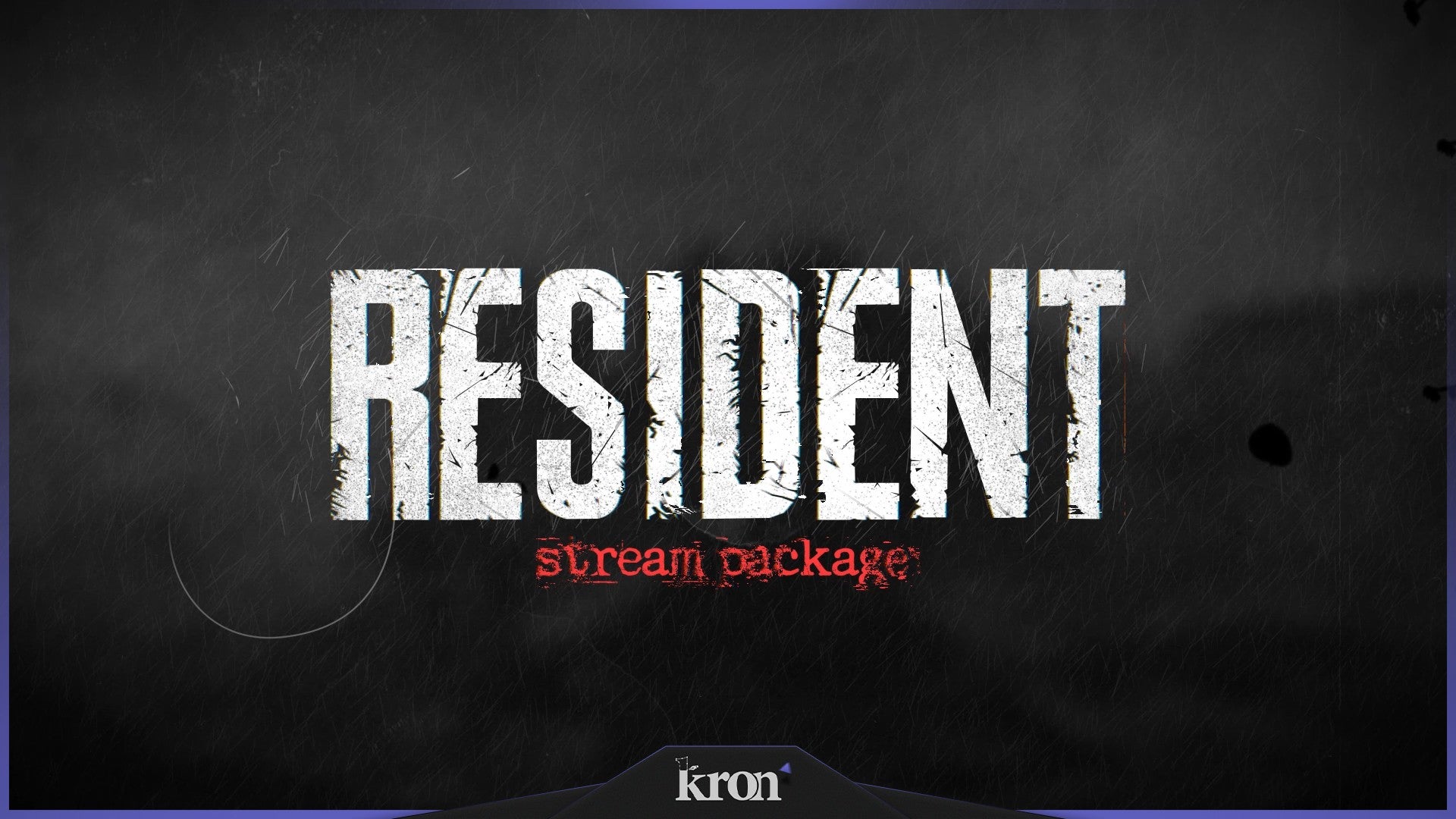 Resident Stream Overlay for Twitch - Animated Horror Zombie Blood Red Grunge Package with Alerts and Widgets | byKron