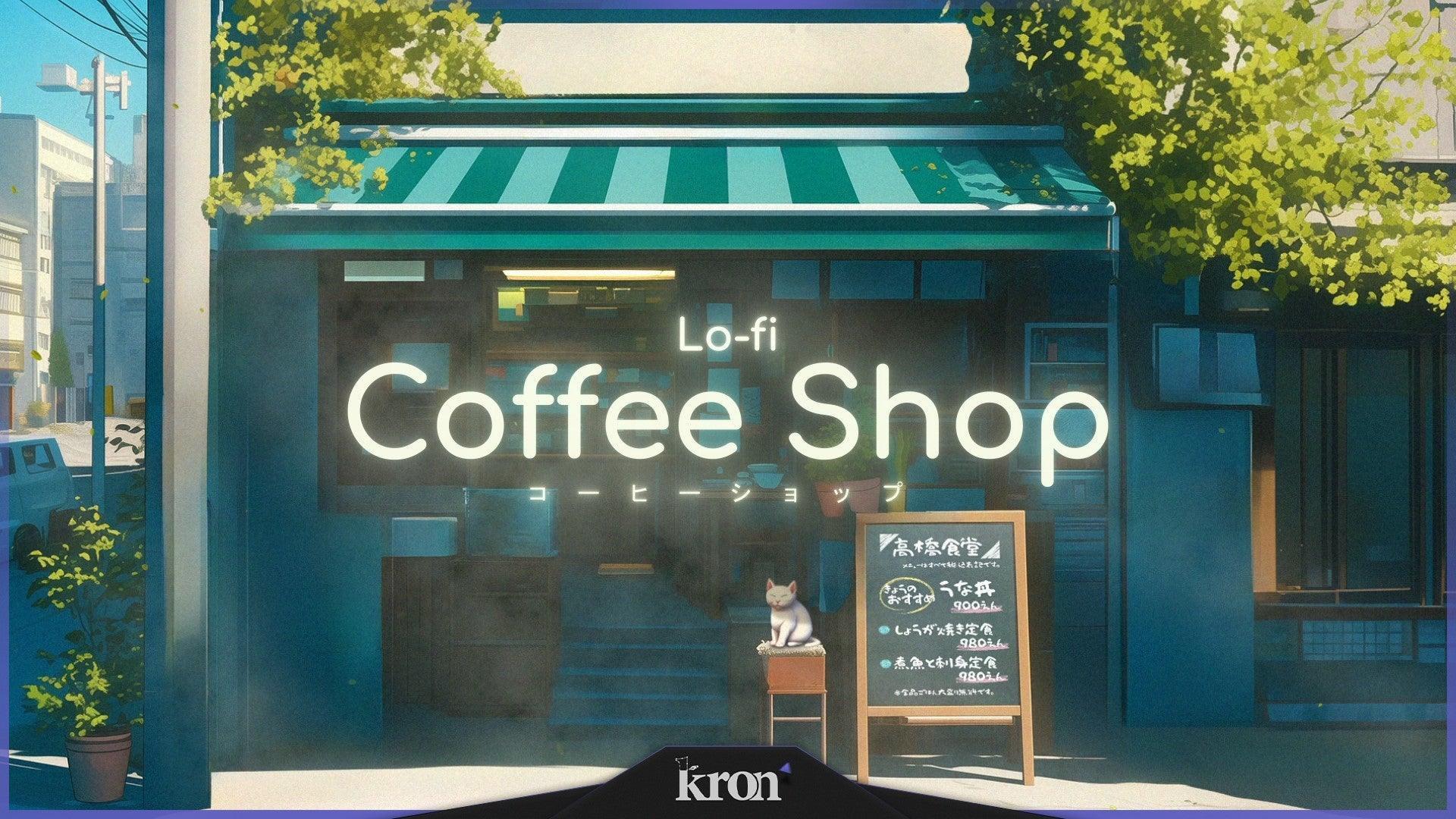 Lo-fi Coffee Shop Stream Overlay for Twitch - Animated Cozy Cafe Lo-fi Anime Chill Package with Alerts and Widgets | byKron
