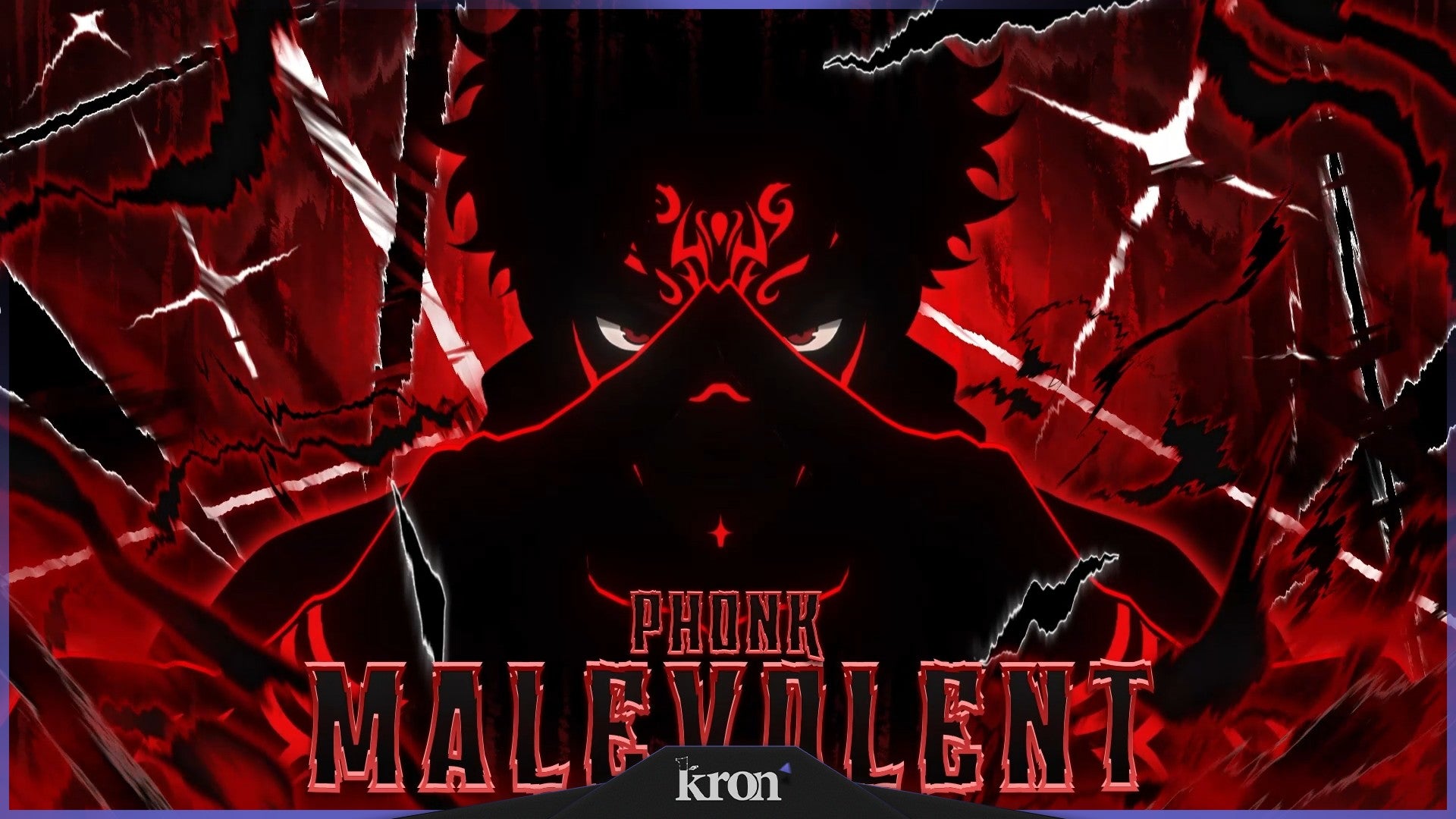 Phonk Malevolent Stream Overlay for Twitch - Animated Dark Lightning High Energy Package with Alerts and Widgets | byKron
