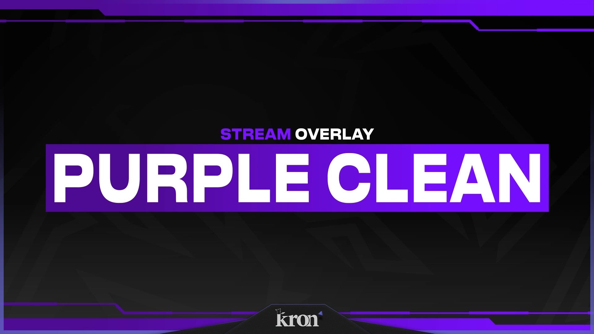 Purple Clean Stream Overlay for Twitch - Animated Purple Minimal Modern Bold Package with Alerts and Widgets | byKron