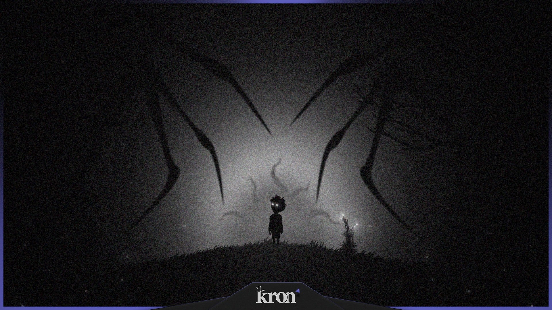 Nightmare Stream Overlay for Twitch - Animated Monochrome Horror Silhouette Eerie Package with Alerts and Widgets | byKron