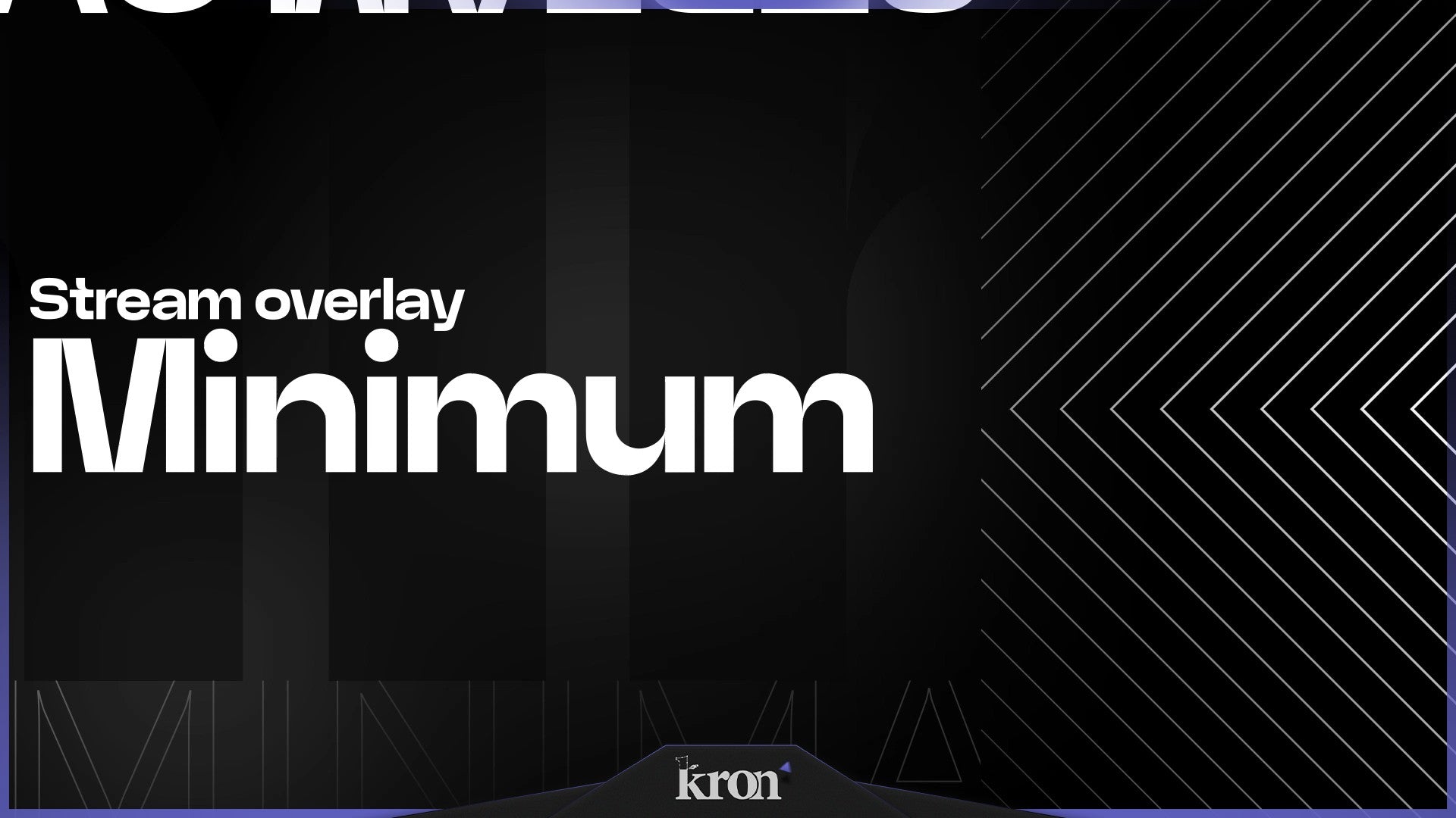 Minimum Stream Overlay for Twitch - Animated Pure Minimal Dark Clean Typography Package with Alerts and Widgets | byKron