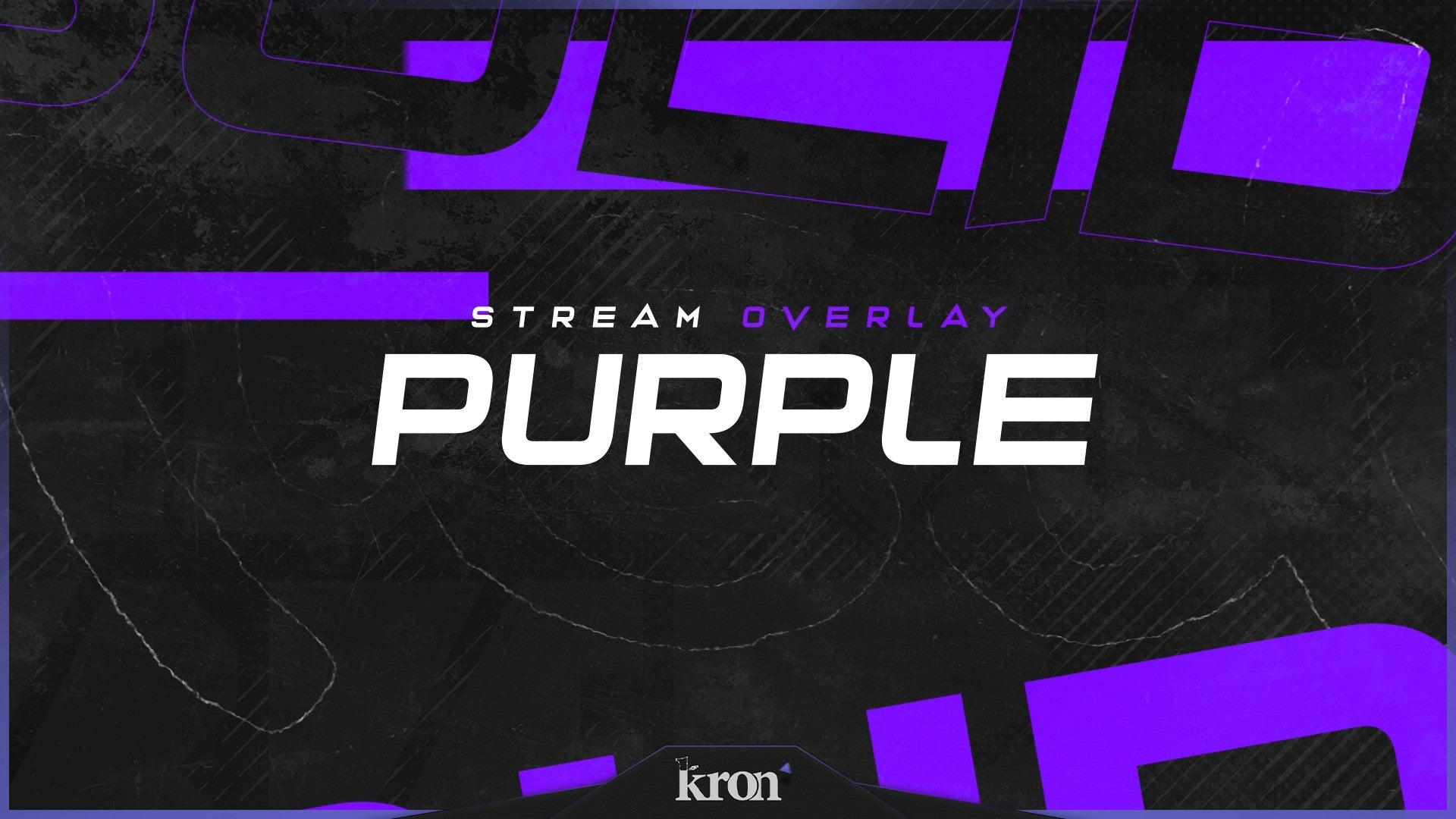 Purple Stream Overlay for Twitch - Animated Bold Purple Futuristic Minimalist Package with Alerts and Widgets | byKron