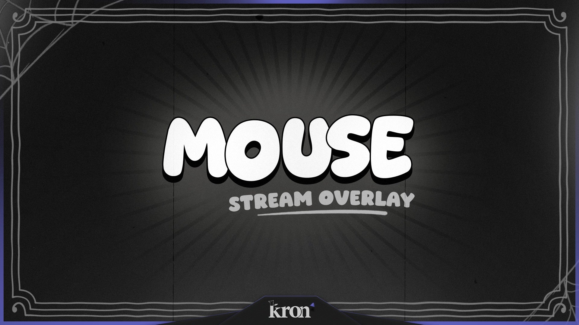 Mouse Stream Overlay for Twitch - Animated Vintage Retro Cinematic Package with Alerts and Widgets | byKron