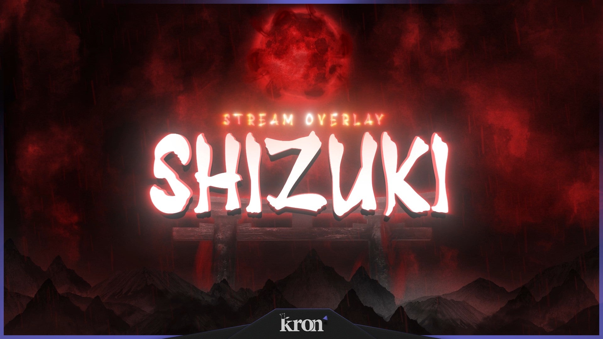 Shizuki Stream Overlay for Twitch - Animated Red Torii Gate Mystical Anime Medieval Package with Alerts and Widgets | byKron