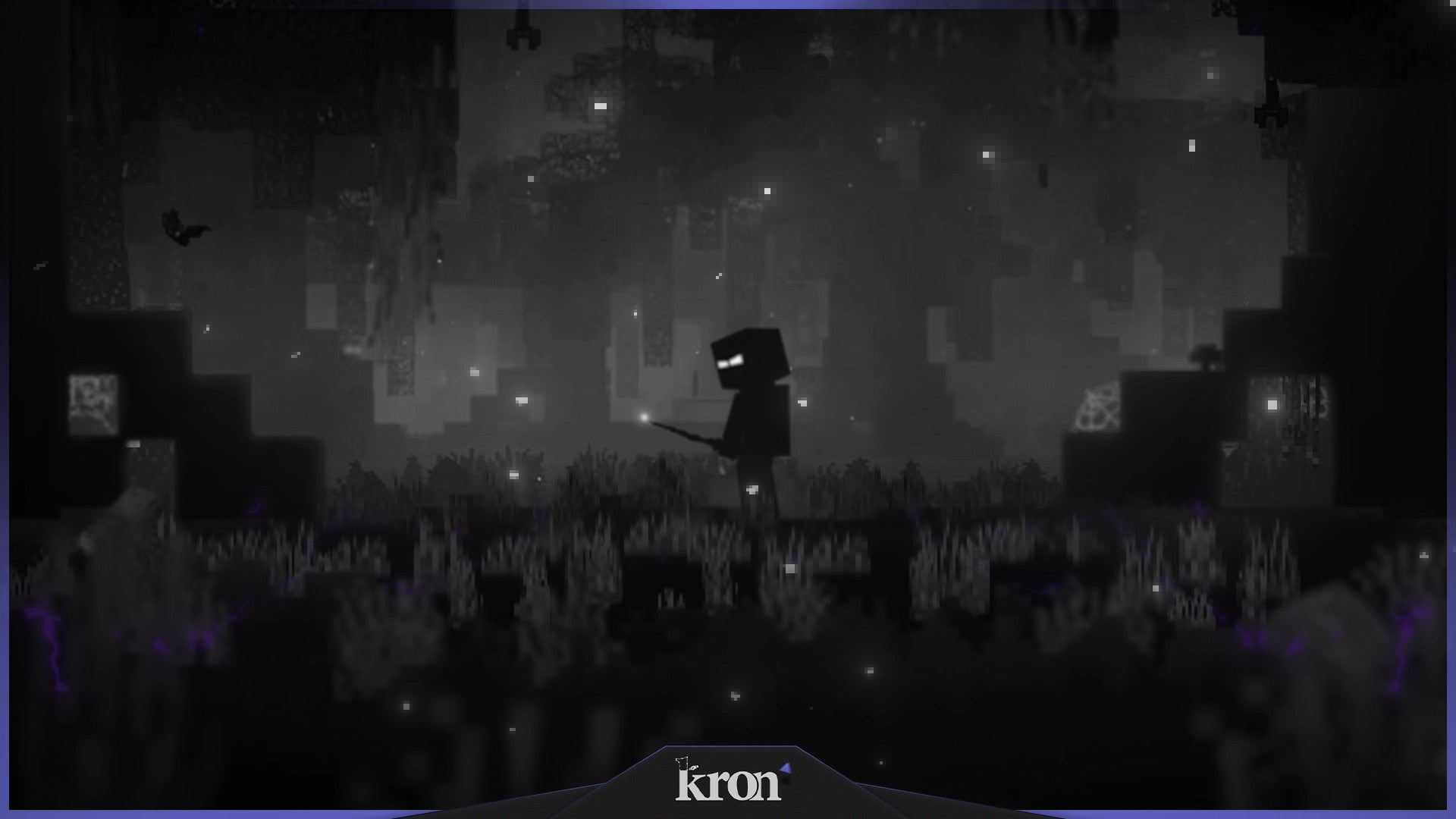 Obsidian Stream Overlay for Twitch - Animated Minecraft Purple Nether Dark Gaming Package with Alerts and Widgets | byKron