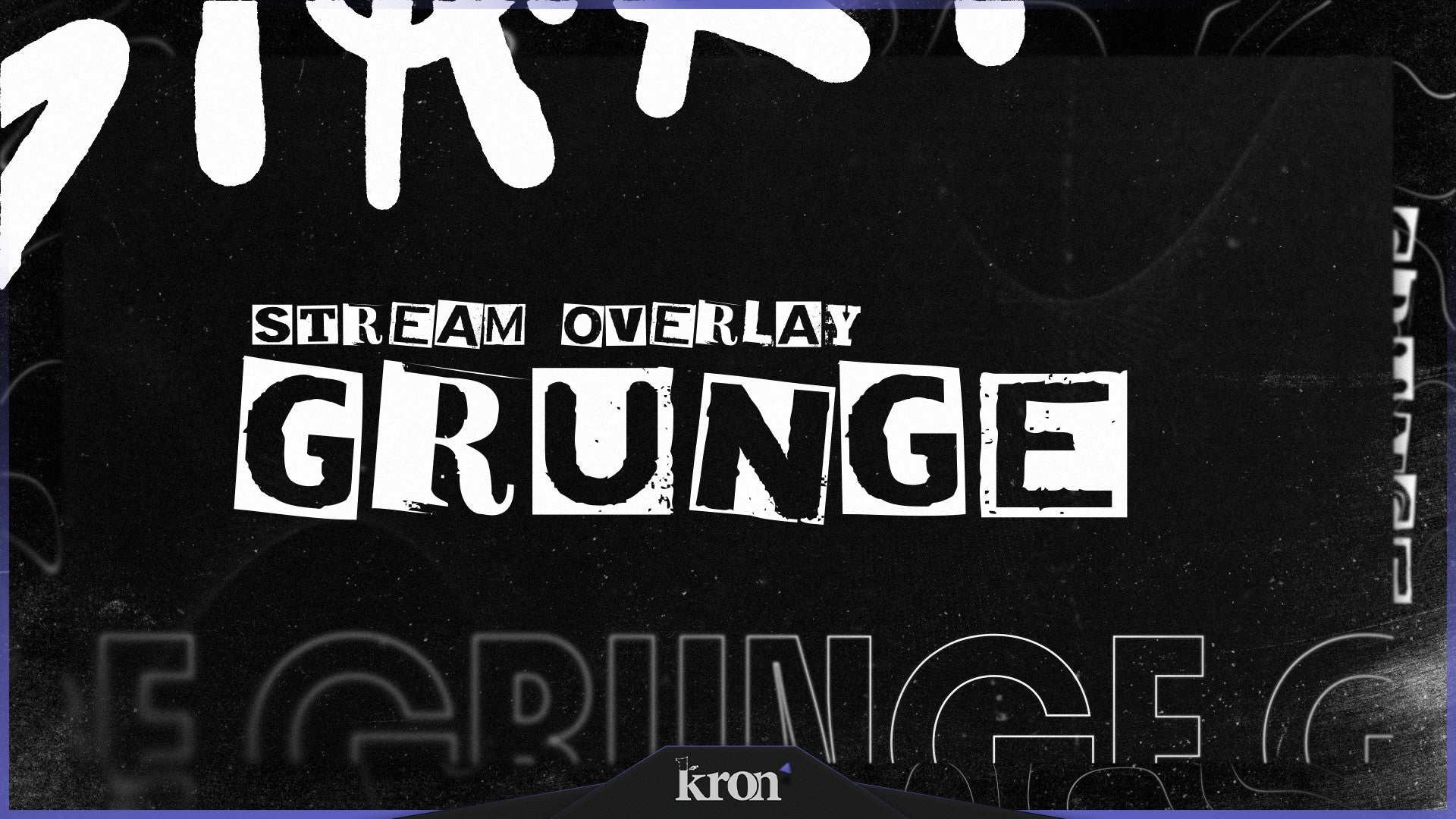 Grunge Stream Overlay for Twitch - Animated Raw Urban Underground Distorted Package with Alerts and Widgets | byKron