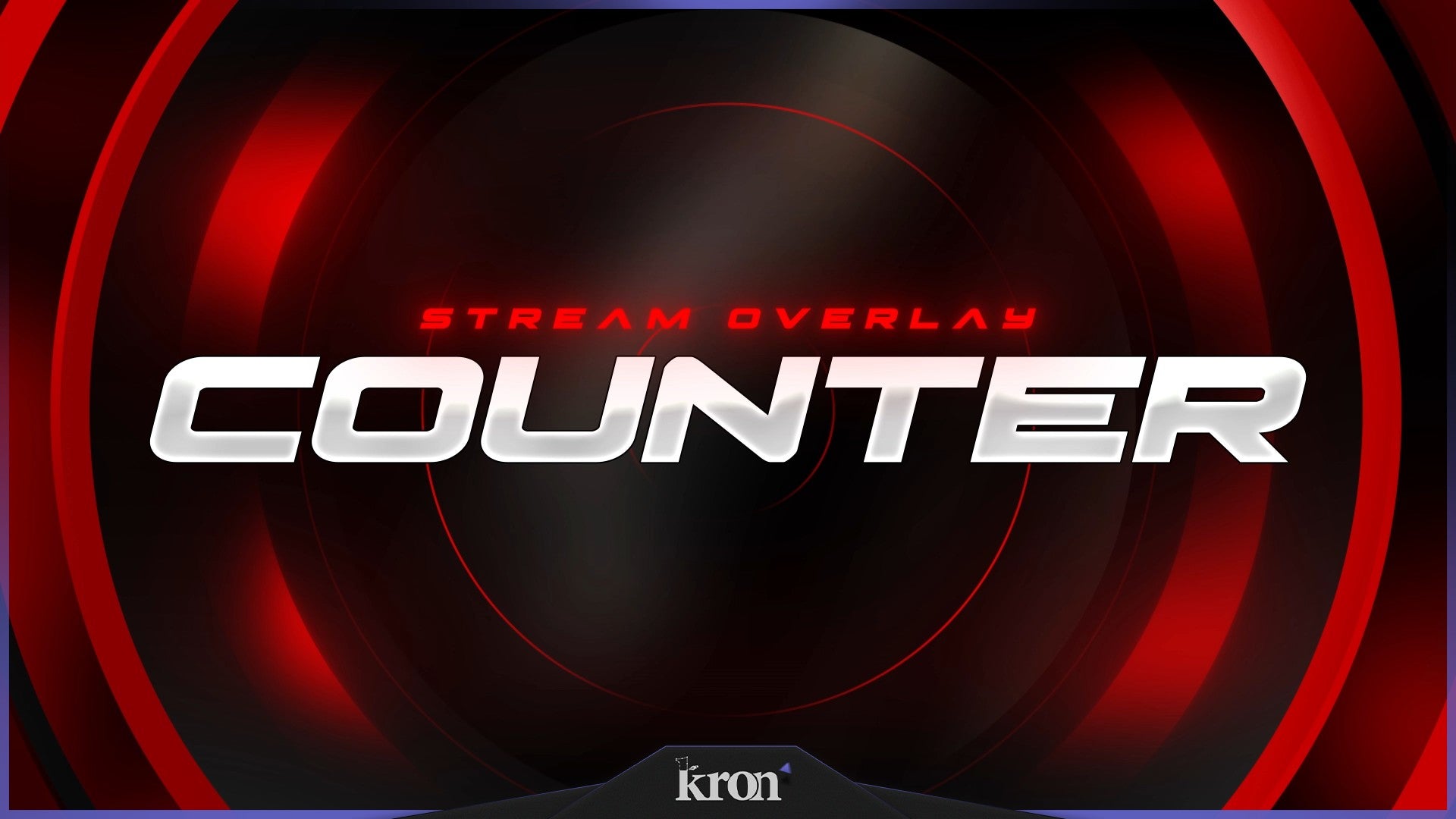Counter Stream Overlay for Twitch - Animated Red Futuristic Competitive FPS Package with Alerts and Widgets | byKron