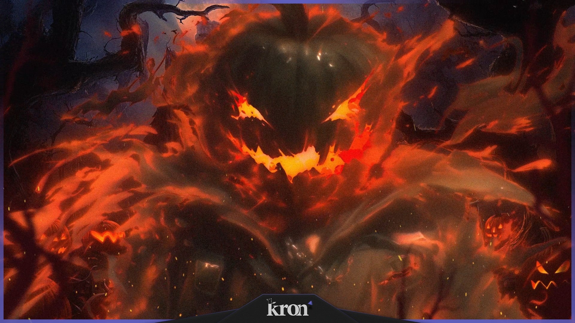 Phonk Pumpkin Stream Overlay for Twitch - Animated Fire Pumpkin Intense Halloween Package with Alerts and Widgets | byKron