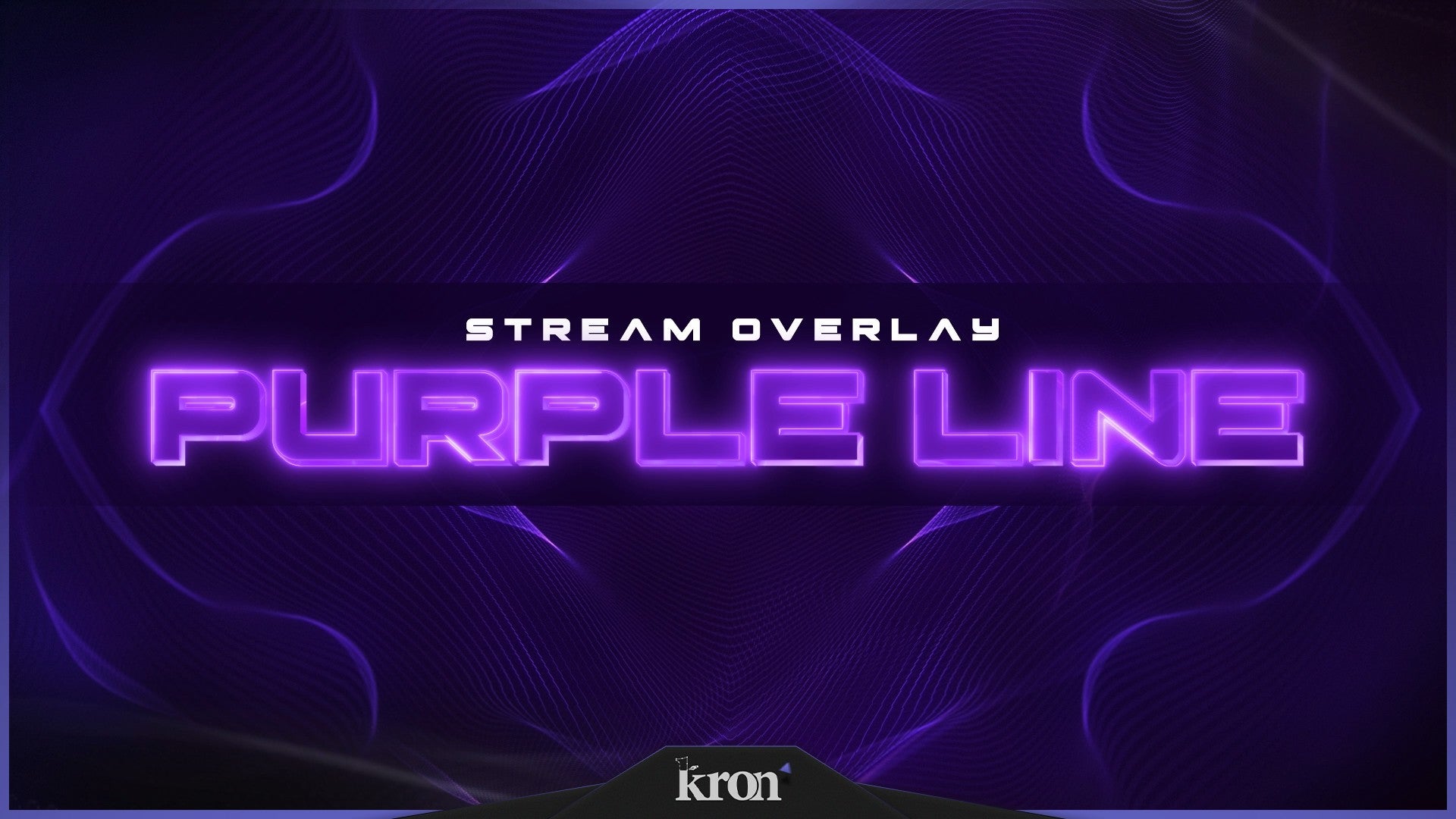 Purple Line Stream Overlay for Twitch - Animated Purple Neon Lines Futuristic Synthwave Package with Alerts and Widgets | byKron