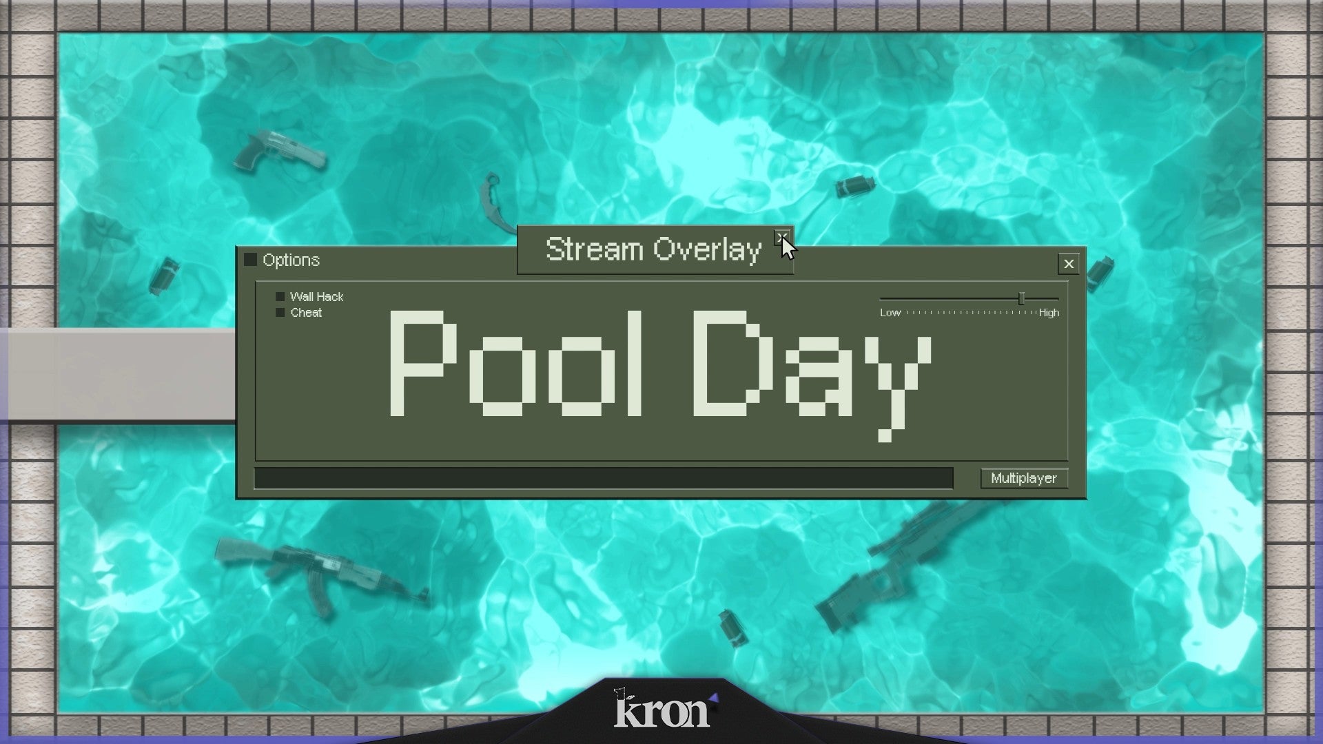Pool Day Stream Overlay for Twitch - Animated CS 1.6 Retro Pool Nostalgia FPS Package with Alerts and Widgets | byKron