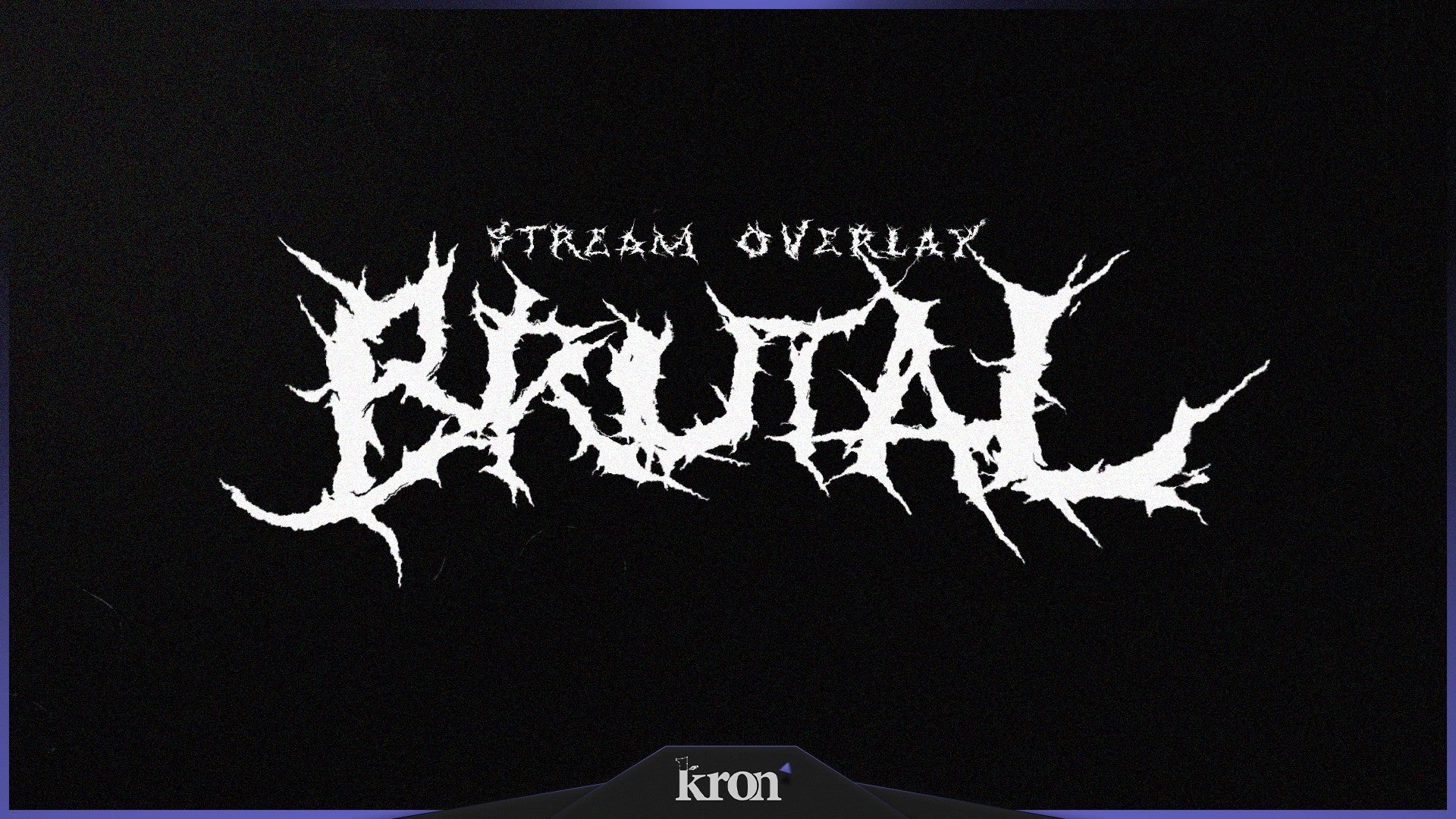 Brutal Stream Overlay for Twitch - Animated Black White Phonk Gritty Underground Package with Alerts and Widgets | byKron