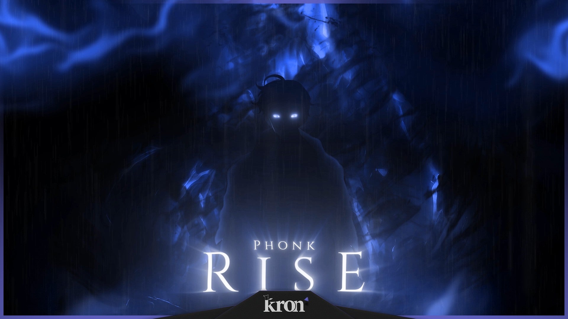 Phonk Rise Stream Overlay for Twitch - Animated Solo Leveling Blue Shadow Anime Dark Package with Alerts and Widgets | byKron
