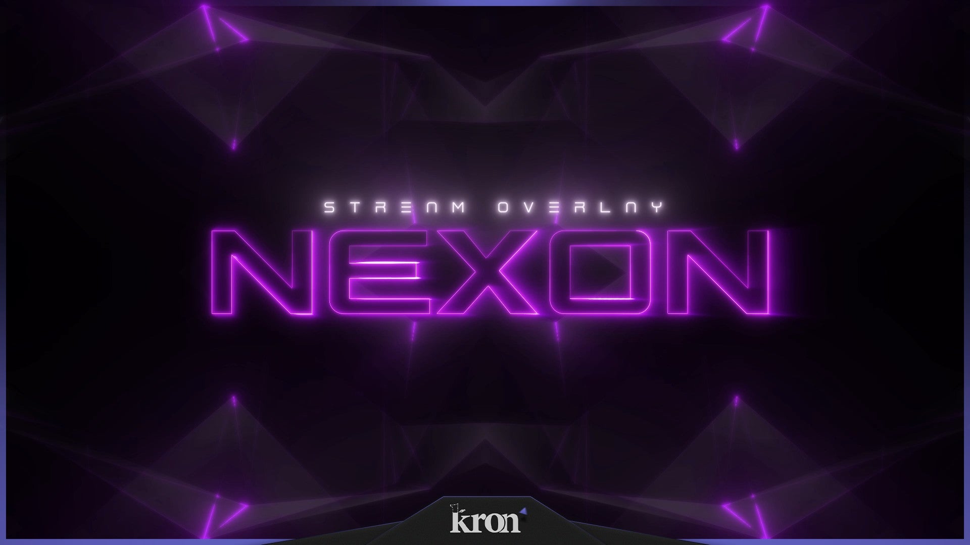 Nexon Stream Overlay for Twitch - Animated Purple Neon Sci-Fi Futuristic Synthwave Package with Alerts and Widgets | byKron