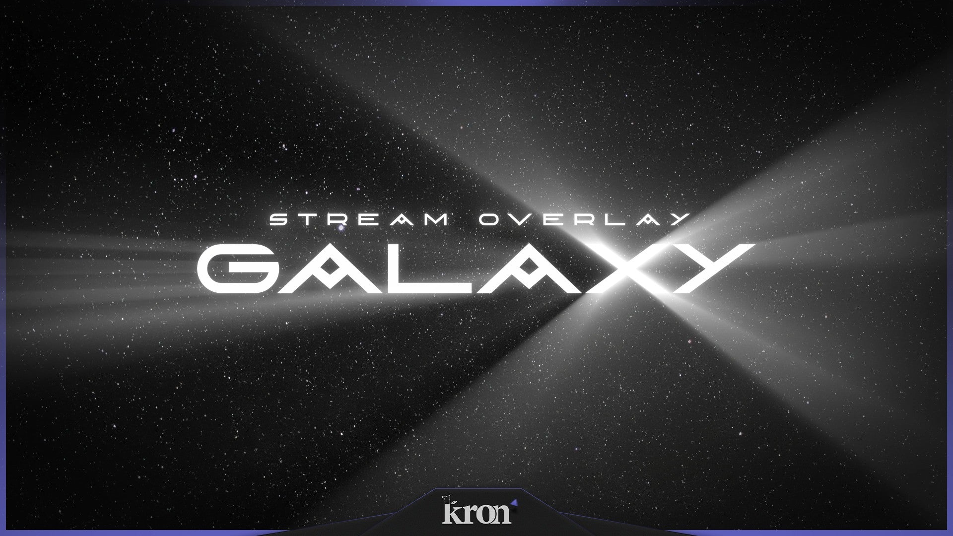 Galaxy Stream Overlay for Twitch - Animated Dark Cosmic Stars Space Celestial Package with Alerts and Widgets | byKron
