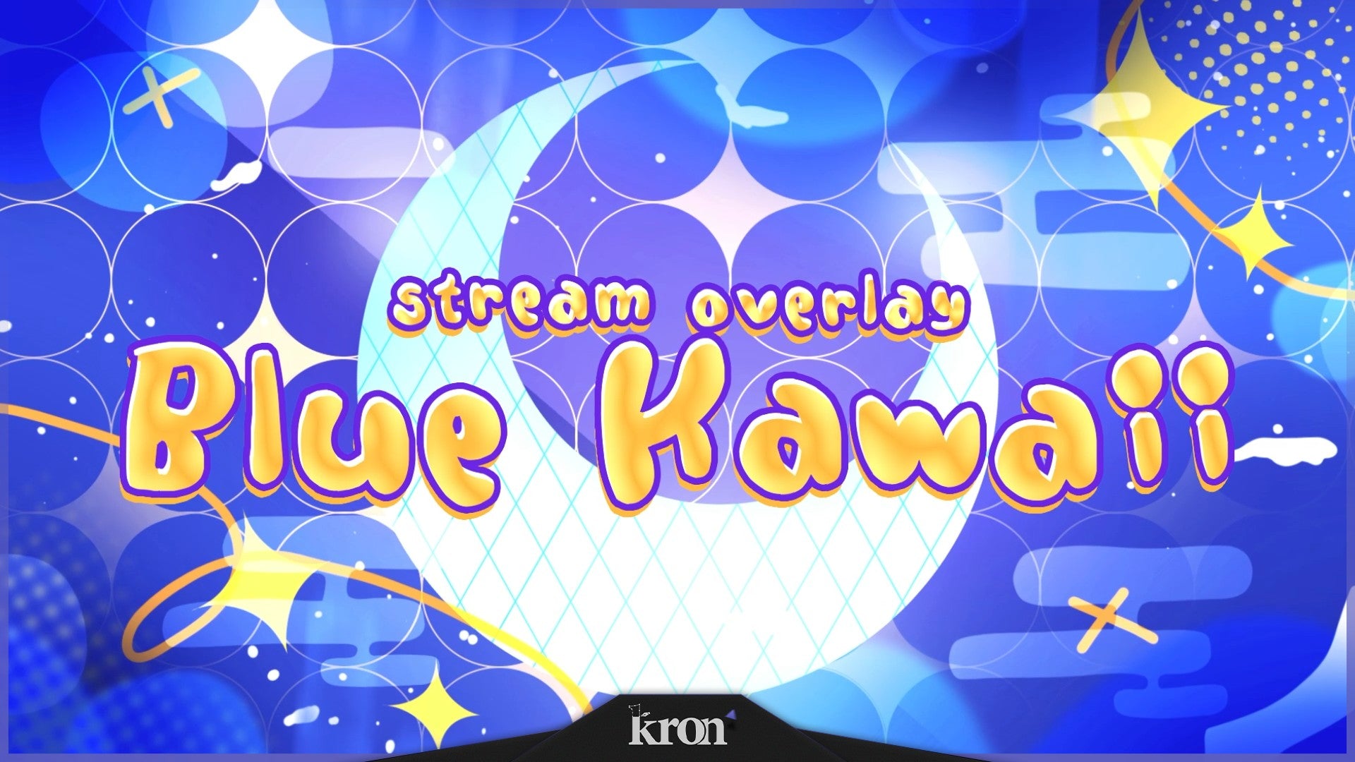 Blue Kawaii Stream Overlay