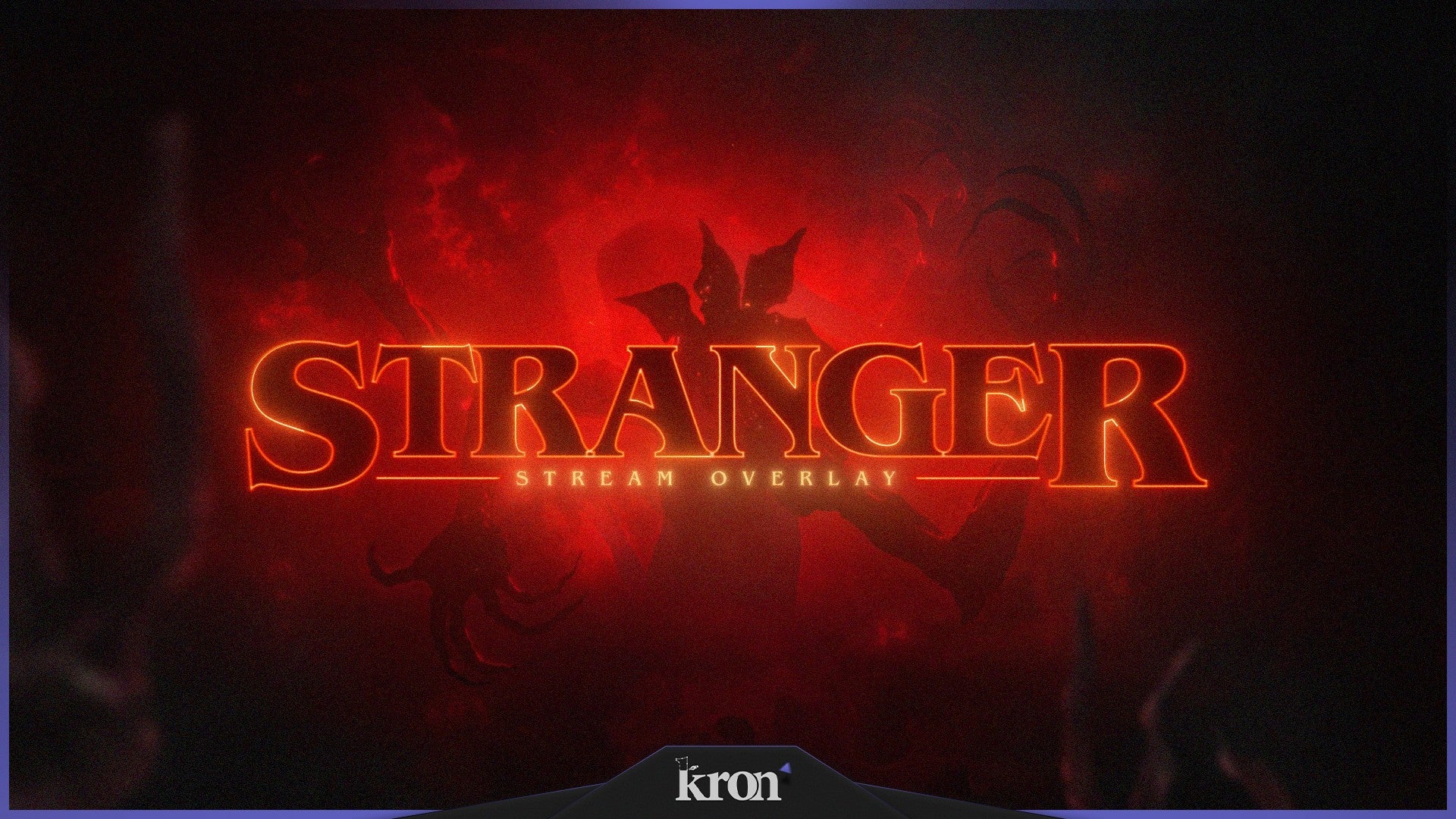 Stranger Stream Overlay for Twitch - Animated Stranger Things Upside Down Red Horror Package with Alerts and Widgets | byKron
