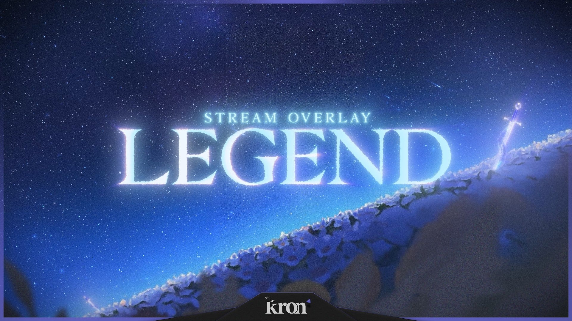 Legend Stream Overlay for Twitch - Animated Zelda Fantasy Adventure Starlit RPG Package with Alerts and Widgets | byKron