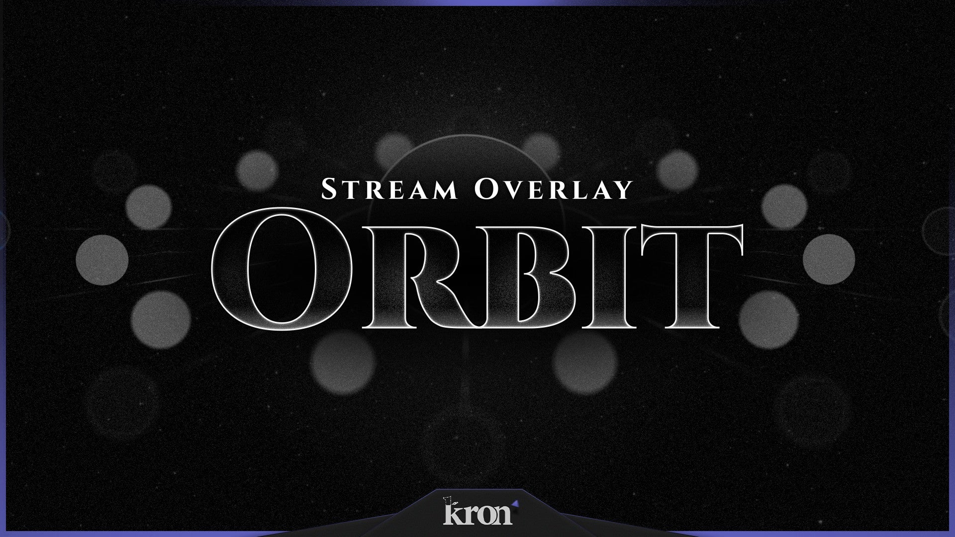 Orbit Stream Overlay for Twitch - Animated Dark Floating Orbs Celestial Minimalist Package with Alerts and Widgets | byKron